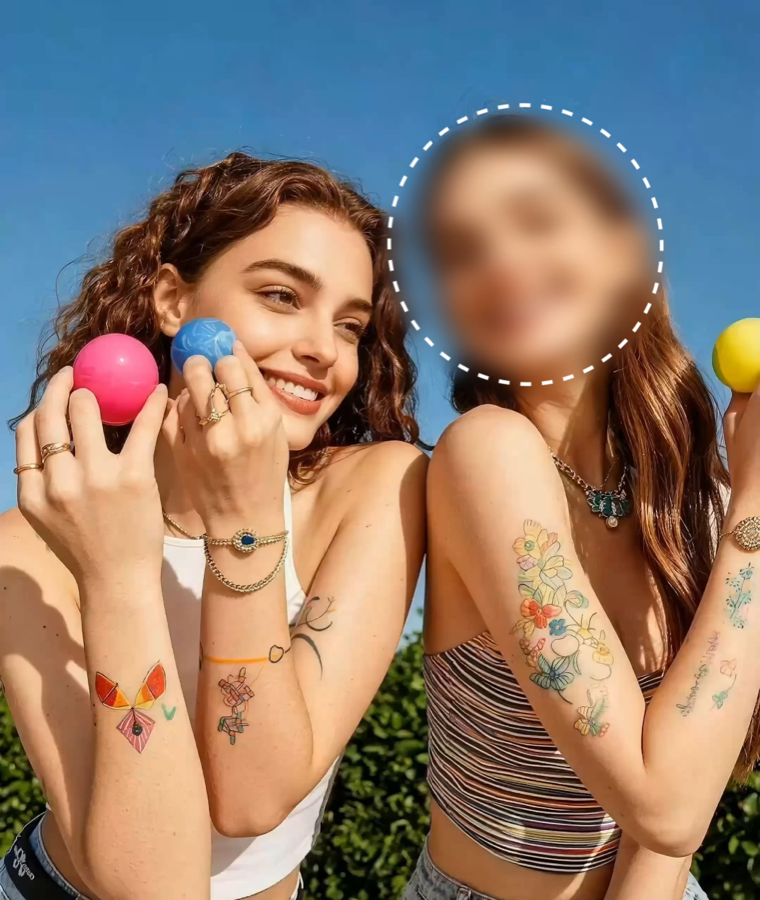 Video preview with one face blurred